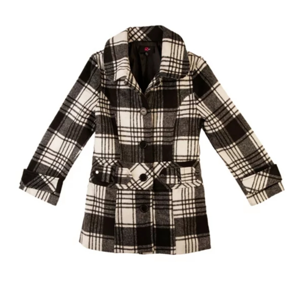 Black and white Peacoat